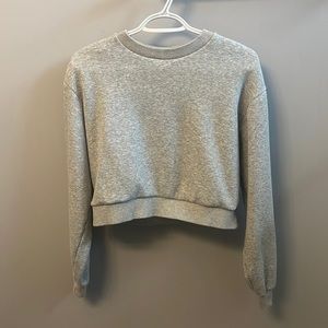 Sunday Best Grey Cropped Hoodie